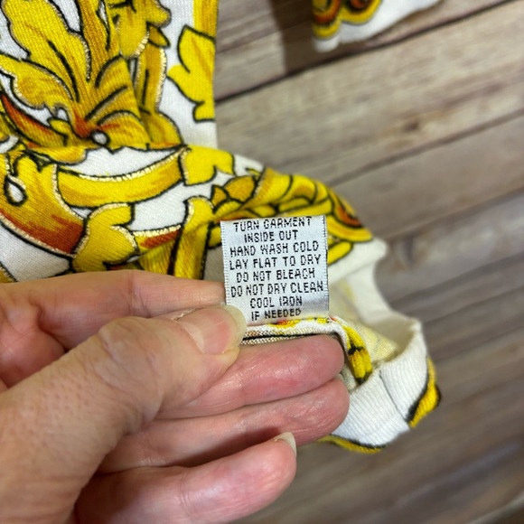 Cache Vintage Black White Gold Print Pullover Sweater Small - Picture 5 of 6